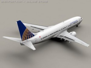 boeing 737 900 continental Modelo 3D