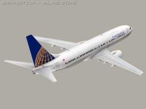 boeing 737 900 continental Modelo 3D