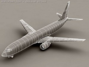 boeing 737 900 continental Modelo 3D