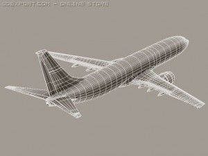 boeing 737 900 continental Modelo 3D