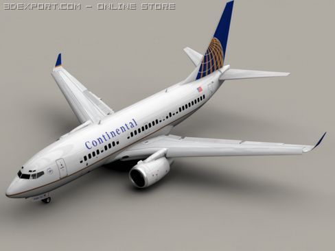 boeing 737 700 continental Modelo 3D .c4d .max .obj .3ds .fbx .stl .blend 