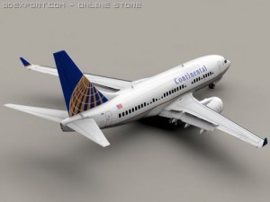 boeing 737 700 continental Modelo 3D