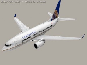 boeing 737 700 continental Modelo 3D