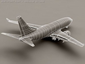boeing 737 700 continental Modelo 3D