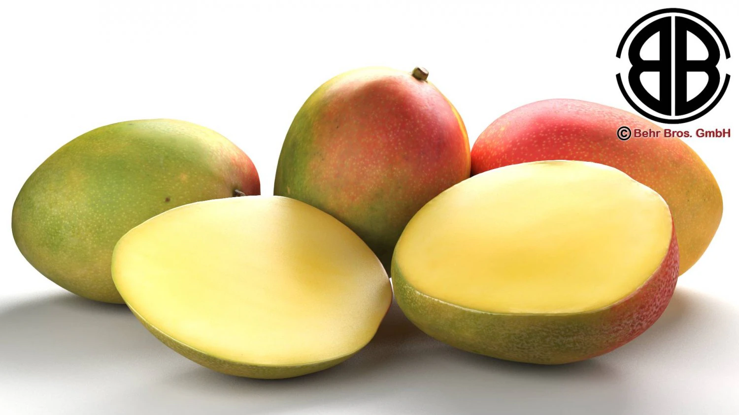 photo realistic mangos 3D Model .c4d .max .obj .3ds .fbx .stl .blend 