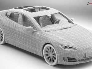 tesla model s 2015 3D 모델