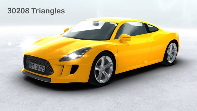 generic sports car realtime Model 3D .c4d .max .obj .3ds .fbx .stl .blend 