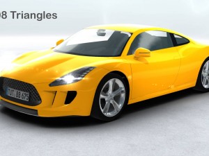 generic sports car realtime 3D मॉडल