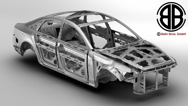 generic car body in white Modèle 3D .c4d .max .obj .3ds .fbx .stl .blend 