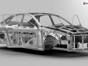 generic car body in white Modèle 3D