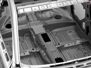 generic car body in white Modèle 3D