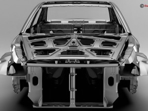 generic car body in white Modèle 3D