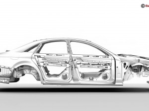 generic car body in white Modèle 3D