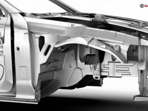 generic car body in white Modèle 3D