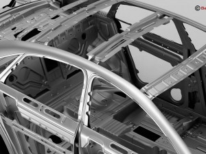 generic car body in white Modèle 3D