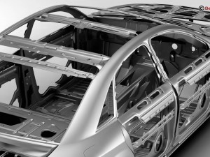 generic car body in white Modèle 3D