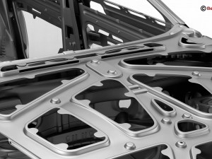 generic car body in white Modèle 3D