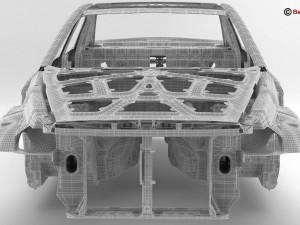 generic car body in white Modèle 3D