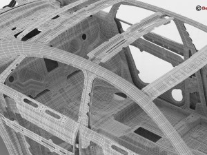 generic car body in white Modèle 3D