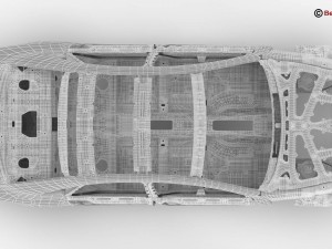 generic car body in white Modèle 3D