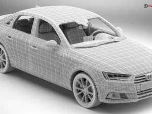 audi a4 sedan 2016 3D Model