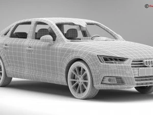 audi a4 sedan 2016 3D Model