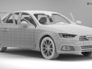 audi a4 sedan 2016 3D Model
