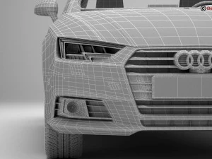 audi a4 sedan 2016 3D Model