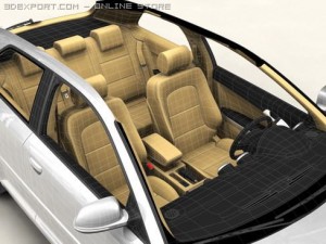audi a3 3 door 2009 3D Модель