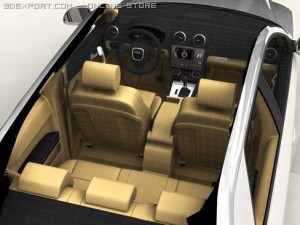 audi a3 3 door 2009 3D Модель