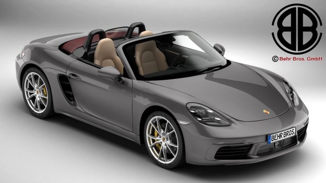 porsche 718 boxster 2017 3D Модель .c4d .max .obj .3ds .fbx .stl .blend