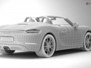 porsche 718 boxster 2017 3D Модель