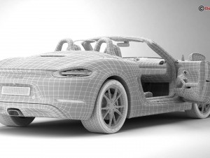 porsche 718 boxster 2017 3D Модель