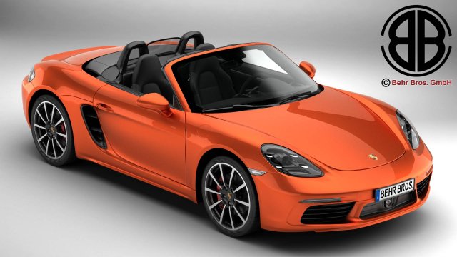 porsche 718 boxster s 2017 Model 3D .c4d .max .obj .3ds .fbx .stl .blend 