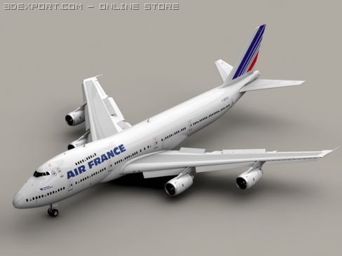 boeing 747 200 air france 3Dモデル in コマーシャル 3DExport
