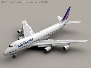 boeing 747 200 air france 3D Model