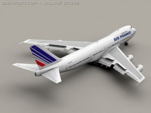 boeing 747 200 air france Modelo 3D