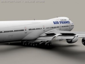 boeing 747 200 air france Modelo 3D