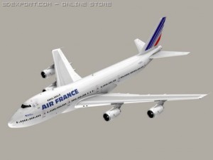 boeing 747 200 air france Modelo 3D