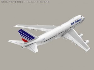 boeing 747 200 air france Modelo 3D