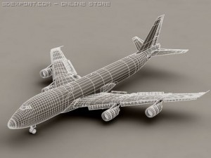 boeing 747 200 air france Modelo 3D