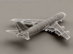boeing 747 200 air france Modelo 3D