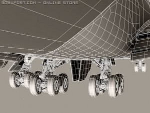 boeing 747 200 air france Modelo 3D