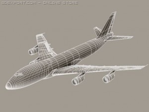 boeing 747 200 air france Modelo 3D
