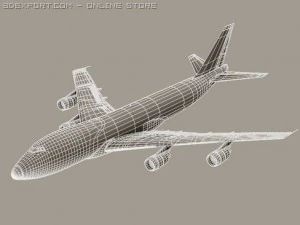 boeing 747 200 ar fran&ccedil;a Modelo 3D