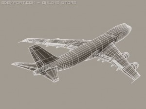 boeing 747 200 air france Modelo 3D