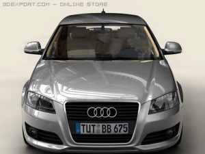 audi a3 sportback 2009 3D Model