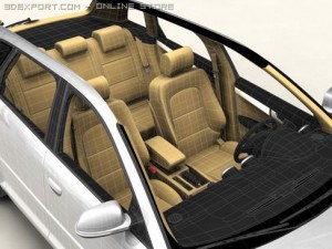 audi a3 sportback 2009 3D Model