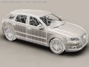 audi a3 sportback 2009 3D Model