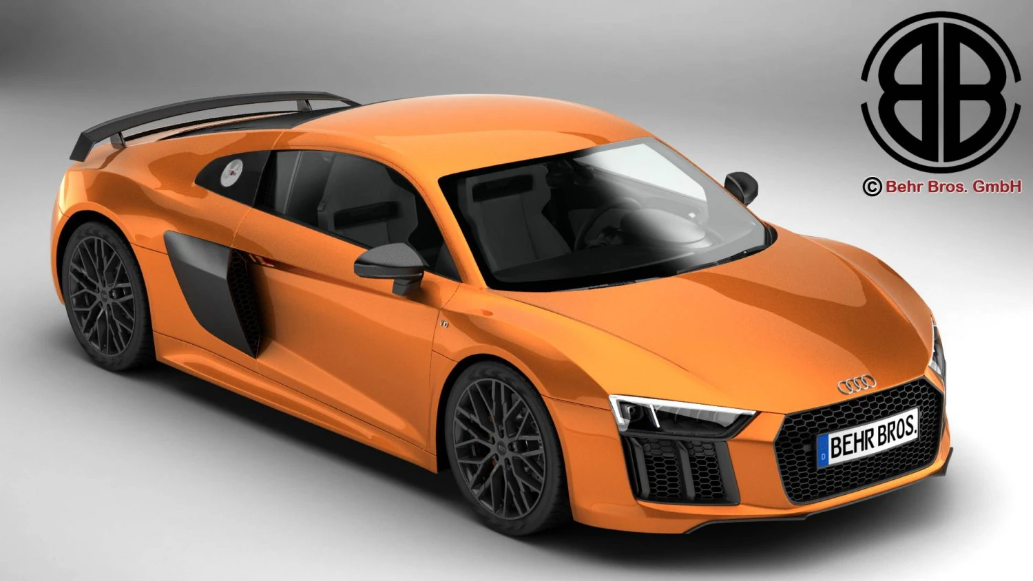 audi r8 v10 plus 2016 3D Model .c4d .max .obj .3ds .fbx .stl .blend